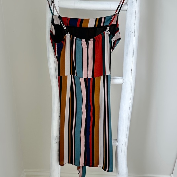 Vici Just a Dream Multicolor Striped Wrap Mini Dress Size Small - Picture 2 of 12